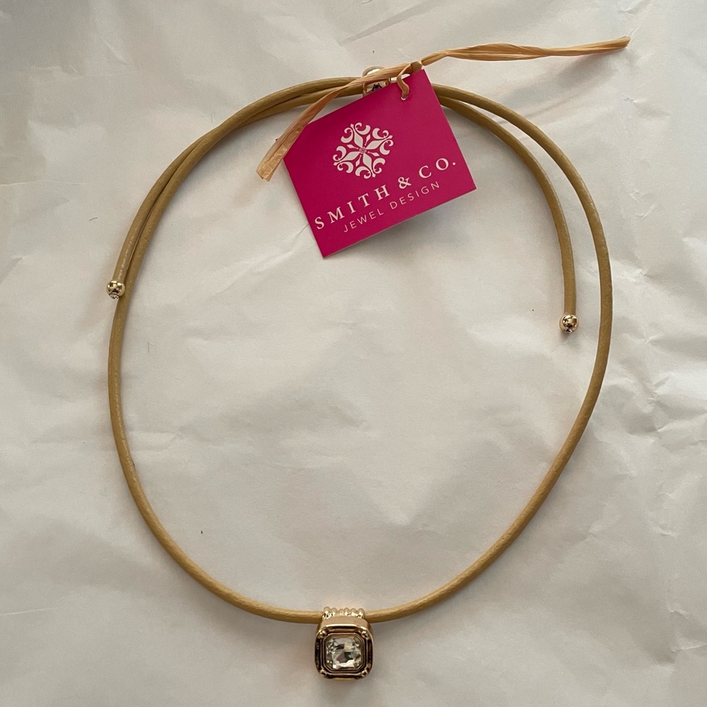 Smith & Co Leather Cord Necklace Tan BRAND NEW WITH TAGS